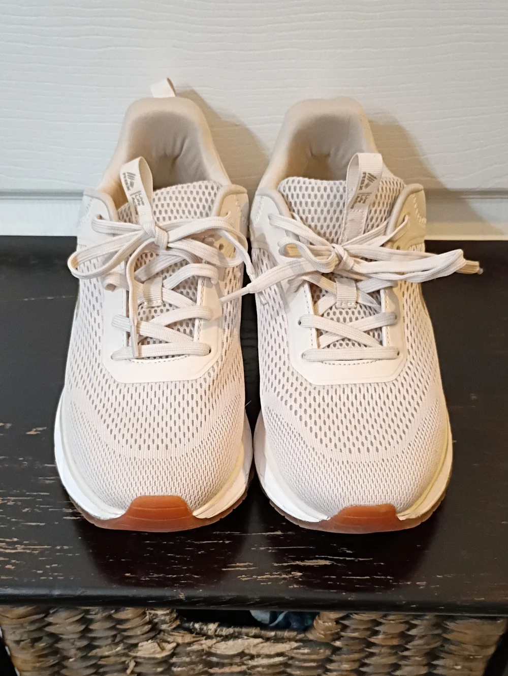 RBX White and Light Beige Women's Athletic Sneakers